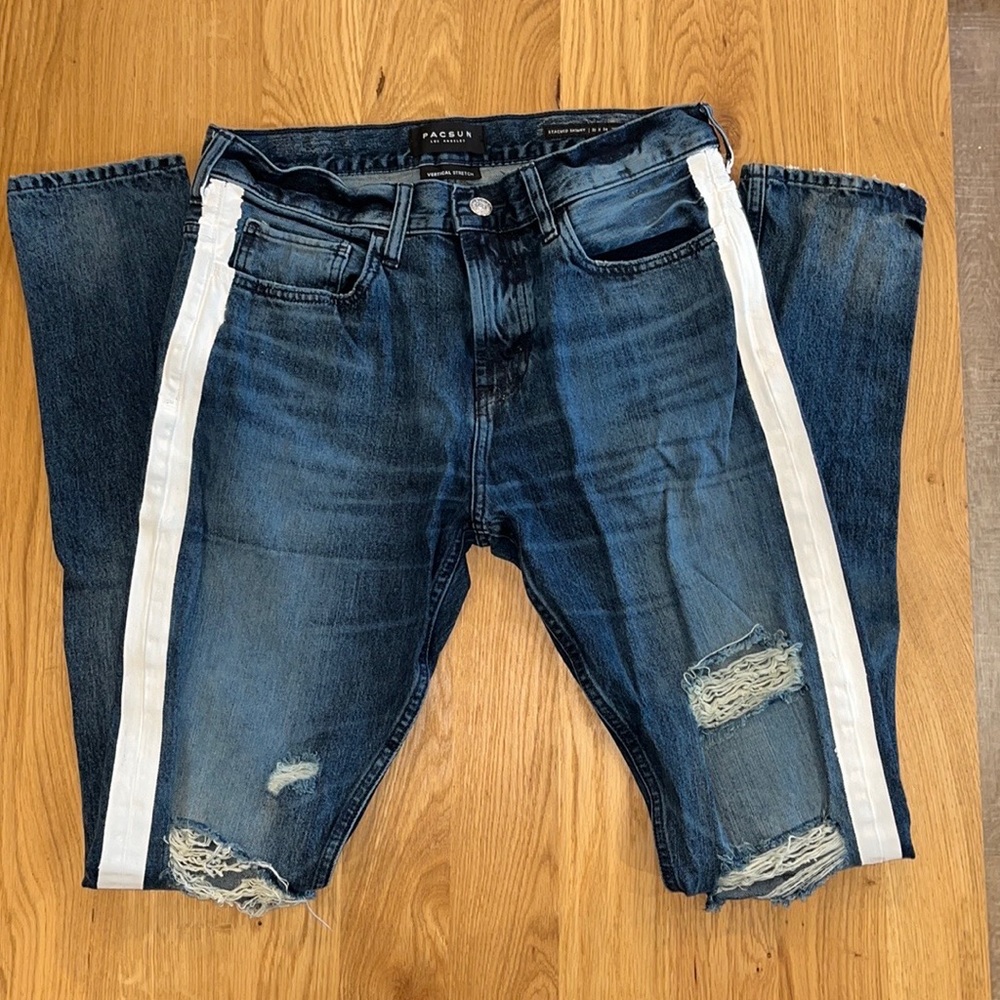 PacSun Side Stripe Stacked Skinny Jeans